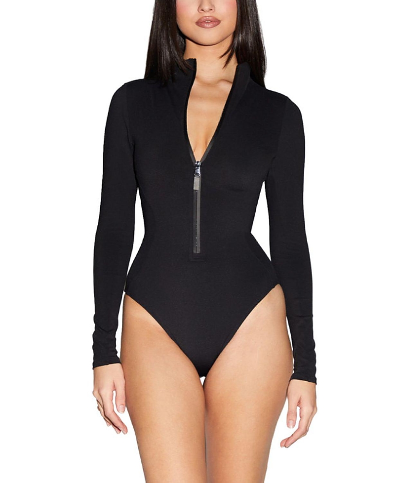 TA3 Mega Sculpting Long Sleeve Adjustable Zip Front Swimsuit