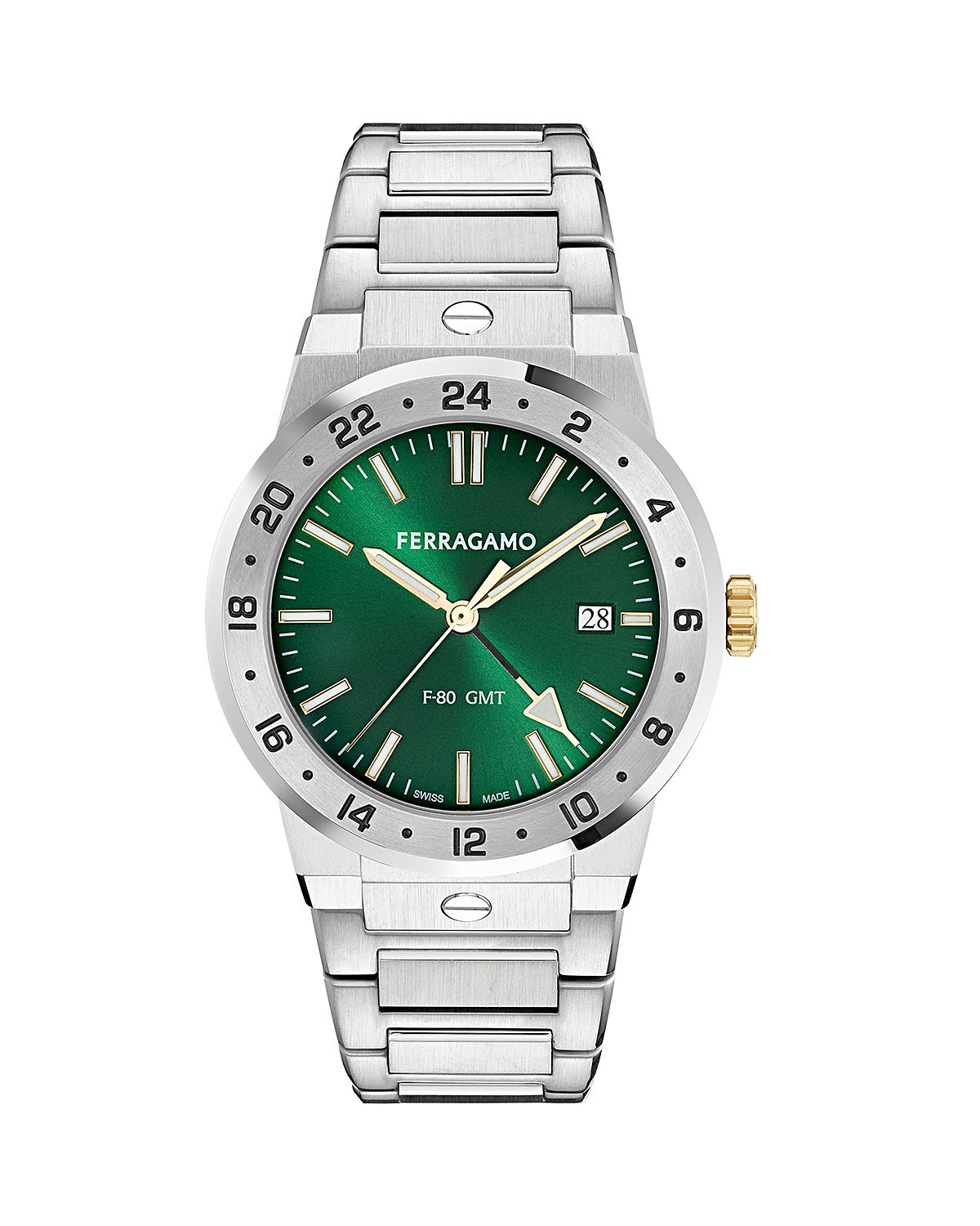 Ferragamo F-80 Classic Gmt Bracelet Watch, 41mm