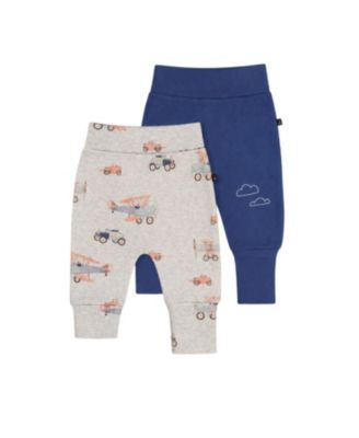 Boys' Two Pack Organic Cotton Evolutive Pants Printed Airplanes - Baby