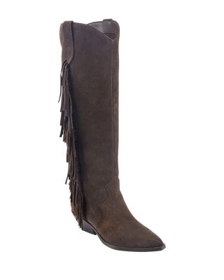 Women's Anirey Suede Fringe Western Knee High Boots