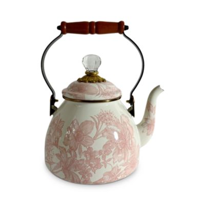 Rosy English Garden Tea Kettle, 2 Qt.
