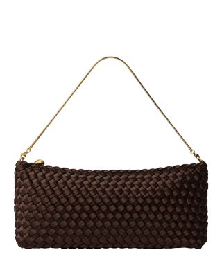 Gala Woven Satin Chain Clutch