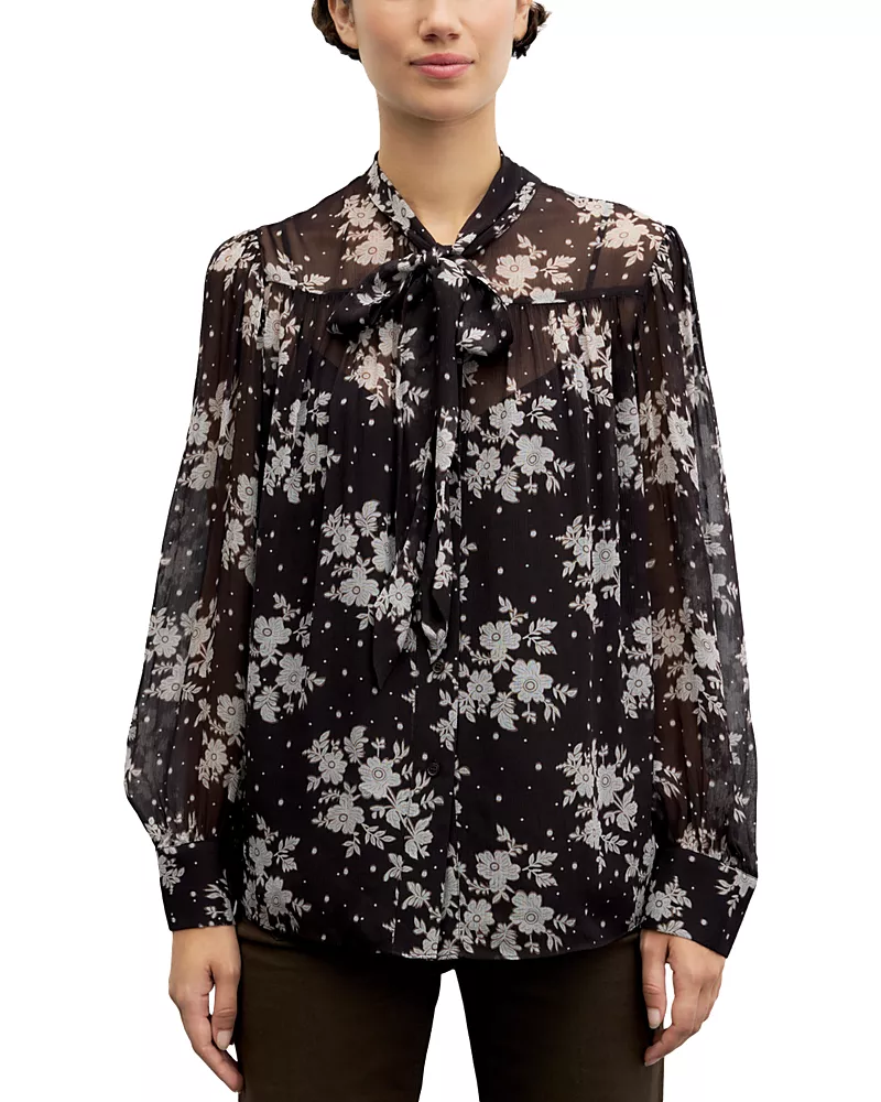 Gerard Darel Loa Tie Neck Blouse
