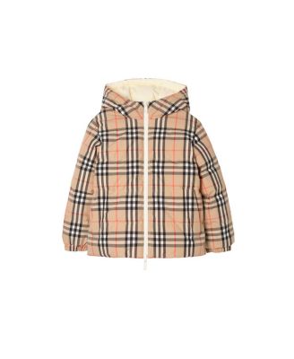 Girls' Reversible Check Puffer Jacket - Little Kid, Big Kid