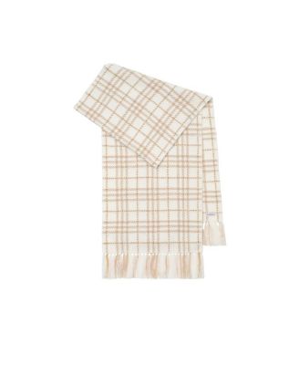 Embellished Check BouclÃ© Scarf