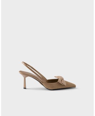  Women's Fabric Slingback Pumps