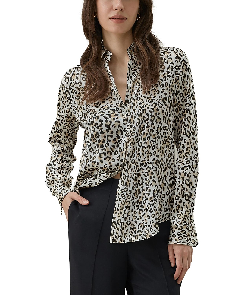 Lilysilk Leopard Print Silk Shirt