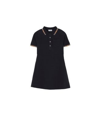Girls' Check Trim Cotton Polo Shirt Dress - Little Kid, Big Kid