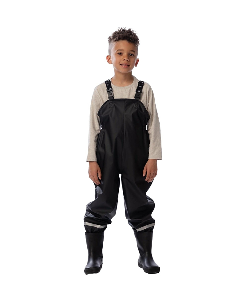 Deux par Deux Unisex Rain Adjustable Suspender Reflective Ankle Overalls - Little Kid, Big Kid