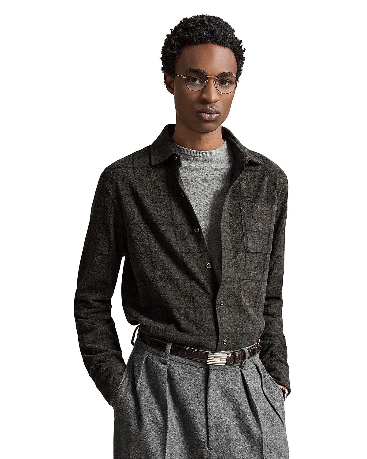 Polo Ralph Lauren Glen Plaid Stretch Knit Flannel Shirt