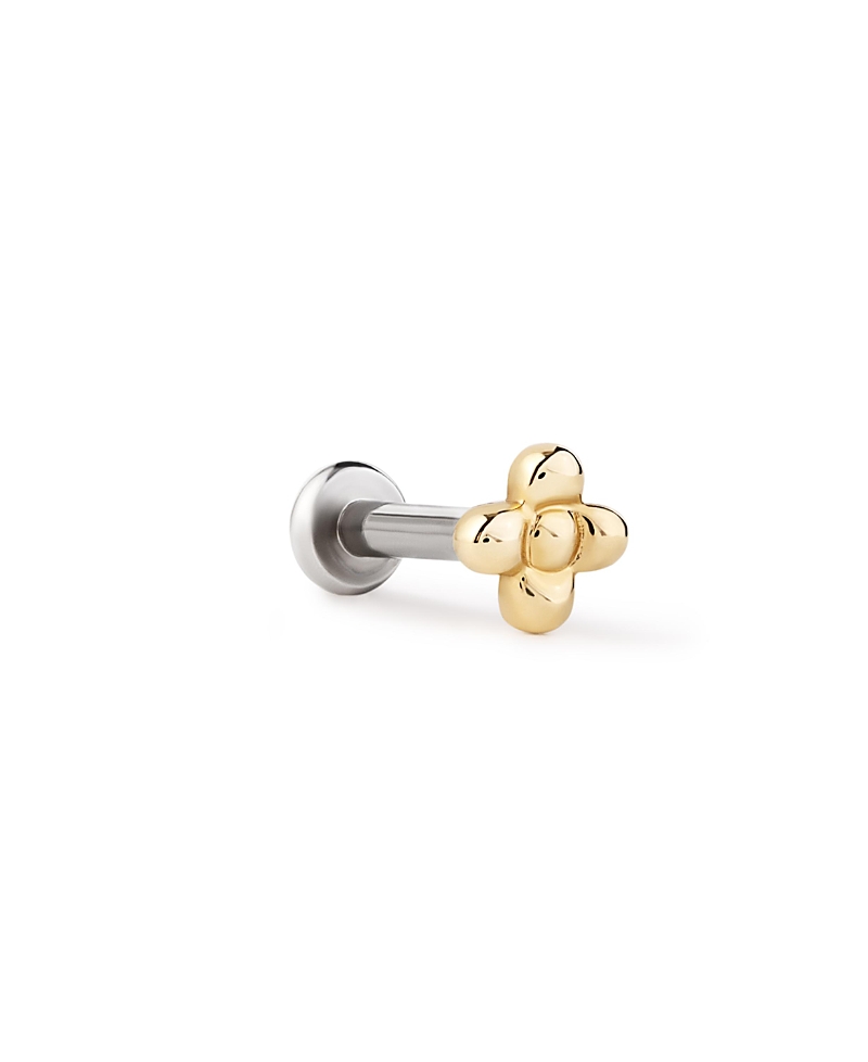 Ana Luisa Solid Yellow Gold Liora Flatback Single Stud