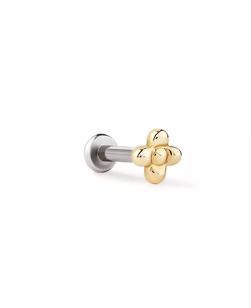 Ana Luisa Solid Yellow Gold Liora Flatback Single Stud