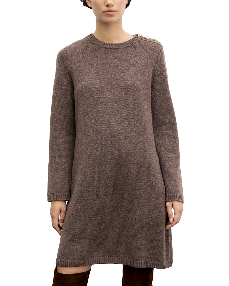 Gerard Darel Coly Wool Shift Sweater Dress