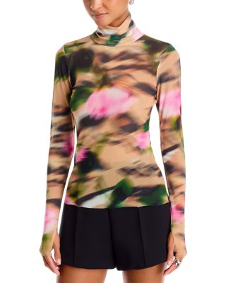 Zadie Turtleneck Mesh Top