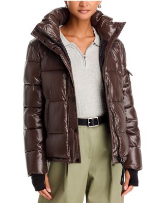 Ella Glossy Hooded Puffer Coat - Exclusive
