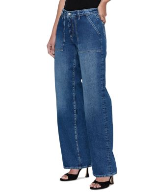 Christel High Rise Wide Leg Jeans in Atlantis - thumbnail 4