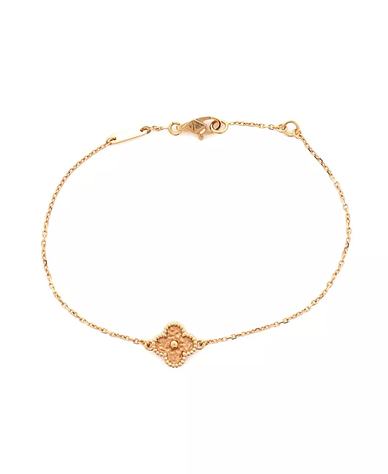 Pre-Owned Van Cleef & Arpels Sweet Alhambra Bracelet 18K Rose Gold