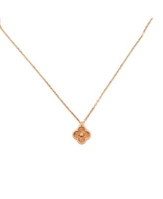  Sweet Alhambra Pendant Necklace 18K Rose Gold, 15.75"