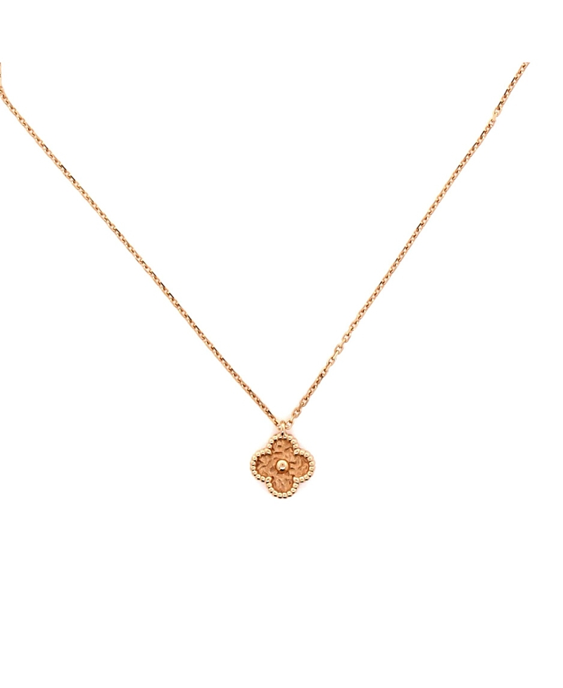 Pre-Owned Van Cleef & Arpels Sweet Alhambra Pendant Necklace 18K Rose Gold, 15.75
