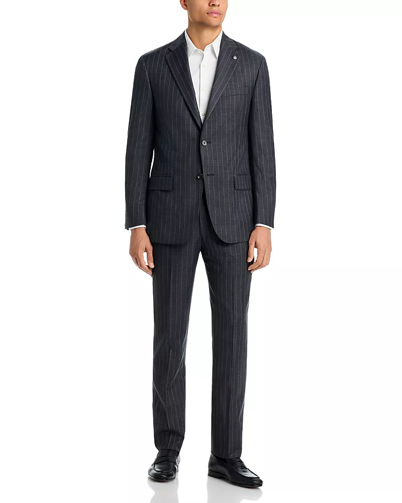 Hart Schaffner Marx New York Fit Banker Stripe Wool Suit