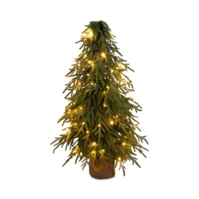 32" Pre Lit Artificial Weeping Norway Spruce Christmas Tree 