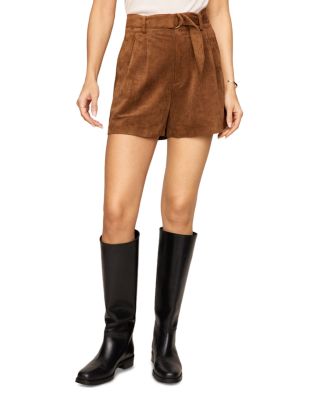 High Rise Faux Suede Shorts