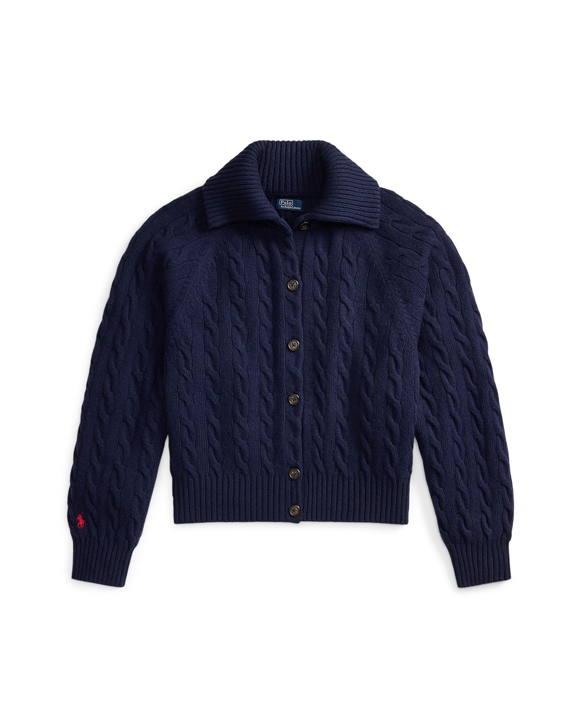 Wool & Cashmere Collared Cardigan Sweater