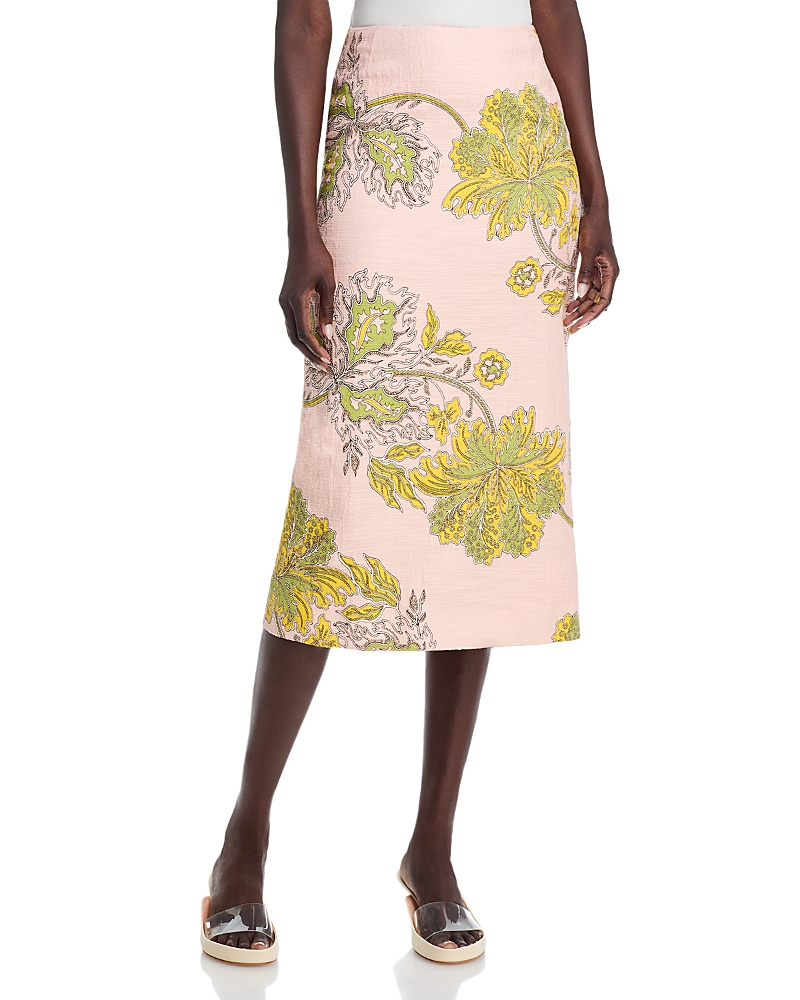La DoubleJ Pencil Placee Floral Skirt