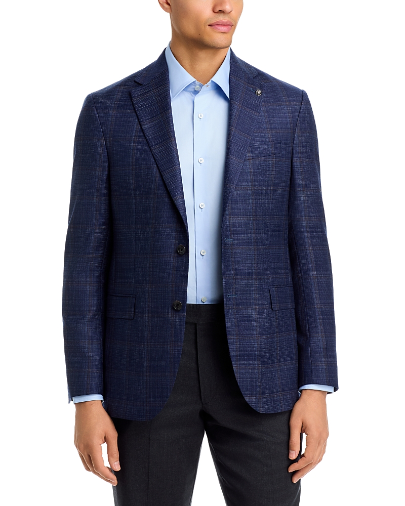 Jack Victor Midland Regular Fit Windowpane Plaid Wool Sport Coat