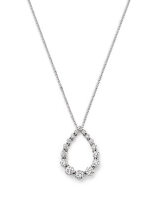 Luxe Collection Certified Lab Grown Diamond Flexible Pendant Necklace in 14K White Gold, 1.75 tcw