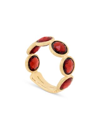 18K Yellow Gold Jaipur Color Gemstone Bezel Band 