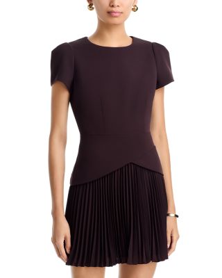 Haddy Pleated Short Sleeve Mini Dress