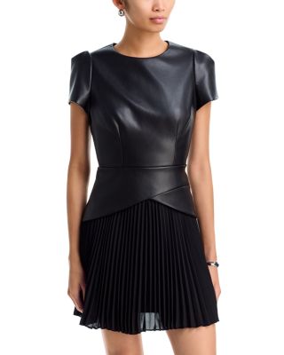 Haddy Faux Leather Mini Dress