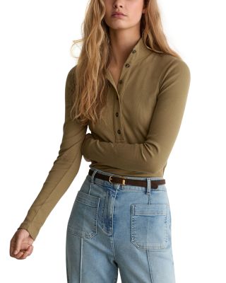 Ida Cotton Stretch Ribbed Top
