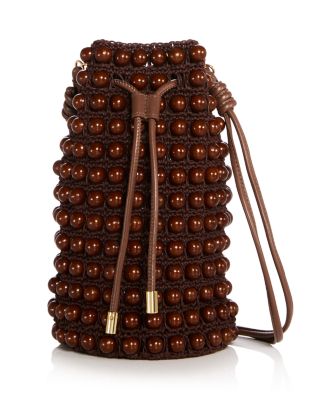 Mini Beaded Macram&eacute; Mini Bucket Bag