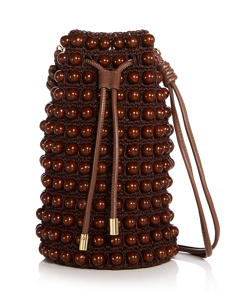 Farm Rio Mini Beaded Macrame Bucket Bag