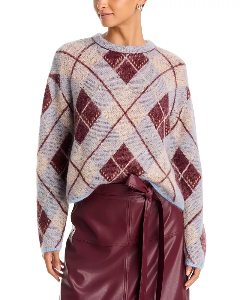 Tanya Taylor Sybil Argyle Sweater