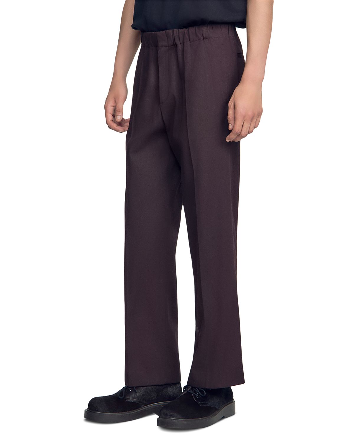 Sandro Elasticized Wide Leg Cotton Pants