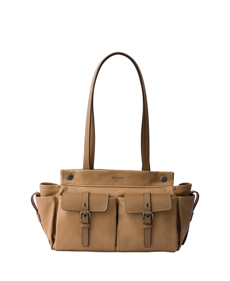 Prada Route Medium Leather Tote Bag