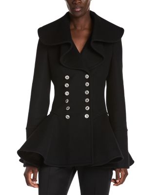 Double Breasted Flared Wool Coat