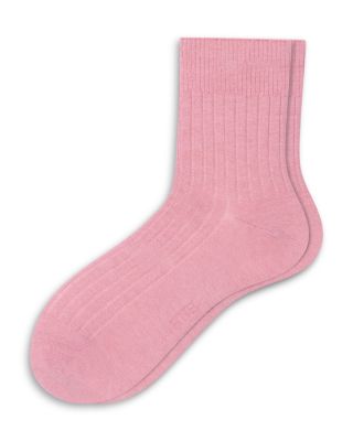 Ribbed Cropped Crew Socks