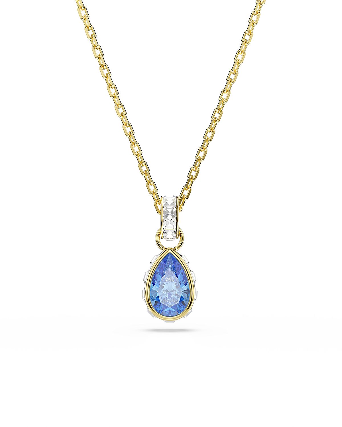 Swarovski Chroma Crystal Pear Shape Pendant Necklace, 14.87-17.75