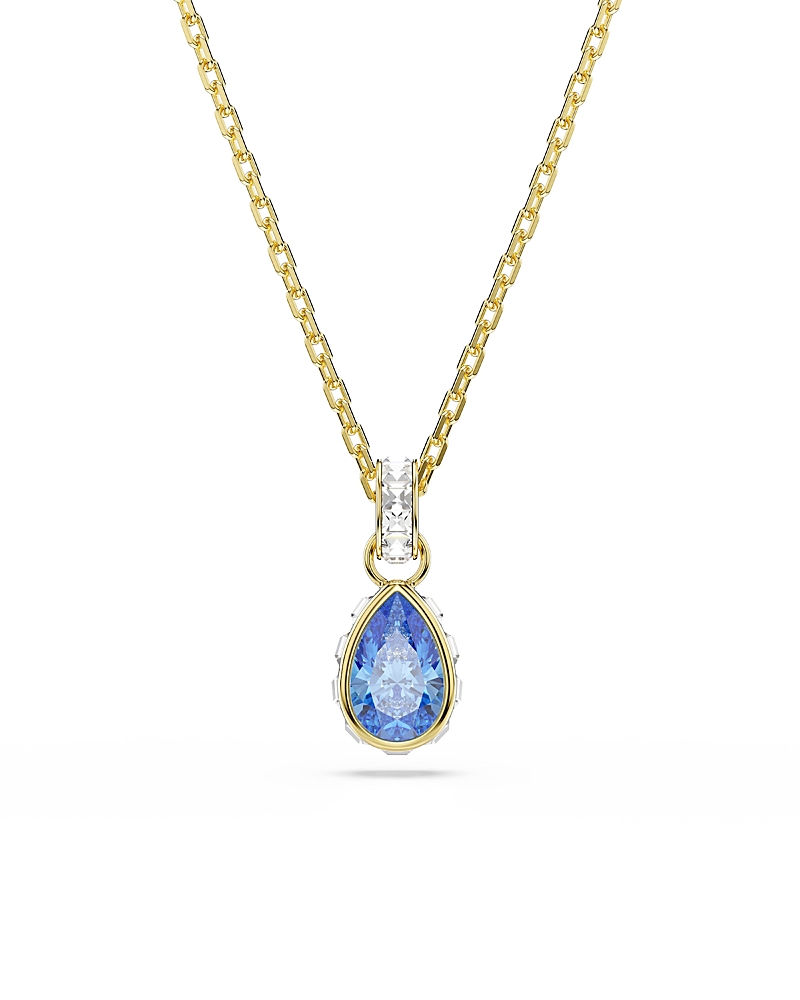 Swarovski Chroma Crystal Pear Shape Pendant Necklace, 14.87-17.75