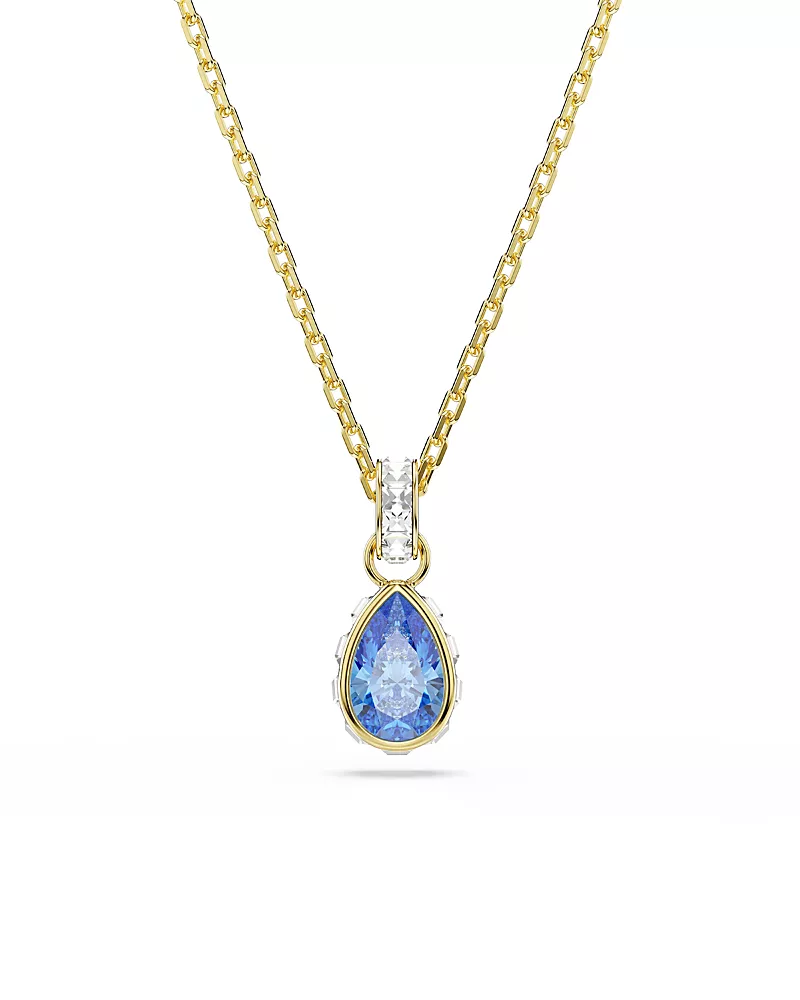 Swarovski Chroma Crystal Pear Shape Pendant Necklace, 14.87-17.75