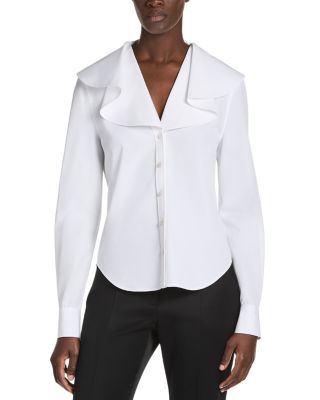 Folded Collar Cotton Poplin Shirt