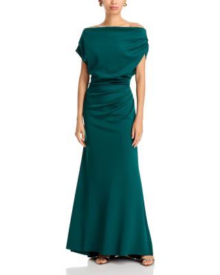 Draped Off-the-Shoulder Gown - Exclusive