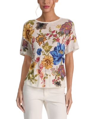 Alice and Olivia Evan Embellished Tee