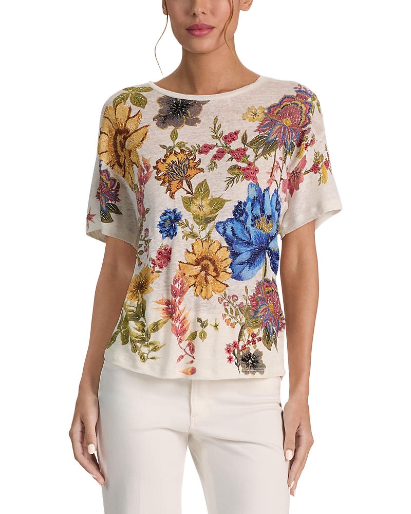 Alice and Olivia Evan Embellished Tee
