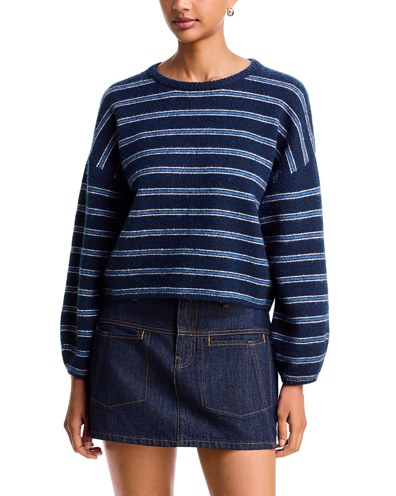 525 America Kensington Striped Cropped Sweater