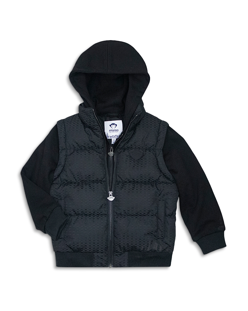 Appaman Boys' Turnstile Hooded Jacket - Little Kid, Big Kid In Black Checkerboard